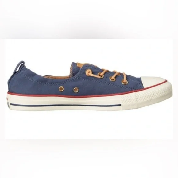 Converse Navy and Tan Sneakers, Women’s Sz 9 - Picture 2 of 13